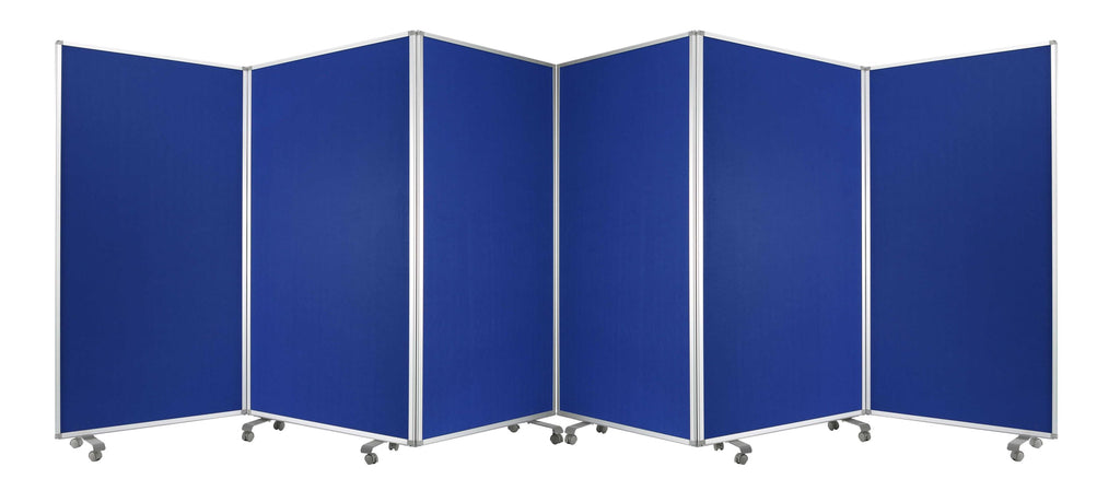 212" x 1" x 71" Blue, Metal, 6 Panel, Screen