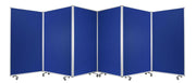 212" x 1" x 71" Blue, Metal, 6 Panel, Screen