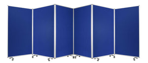 212" x 1" x 71" Blue, Metal, 6 Panel, Screen