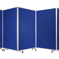 318" x 1" x 71" Blue, Metal, 9 Panel, Screen