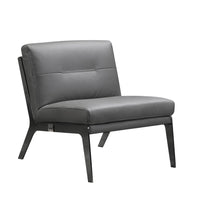 30" X 33" X 31" Dark Gray Leather Accent Chair