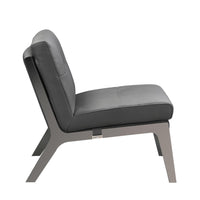 30" X 33" X 31" Dark Gray Leather Accent Chair