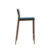 Luxury Teal Blue and Brushed Gold Counter Stool