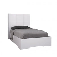 44" X 80" X 48" Gloss White Stainless Steel Twin Bed