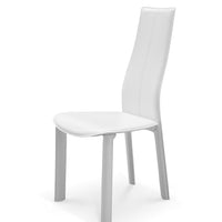 Modern Dining White Faux Leather Dining Chair