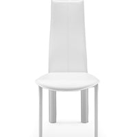 Modern Dining White Faux Leather Dining Chair