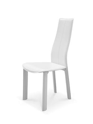 Modern Dining White Faux Leather Dining Chair