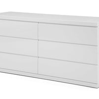 63" X 20" X 30" White Double Dresser