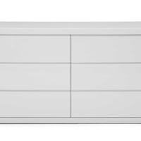 63" X 20" X 30" White Double Dresser