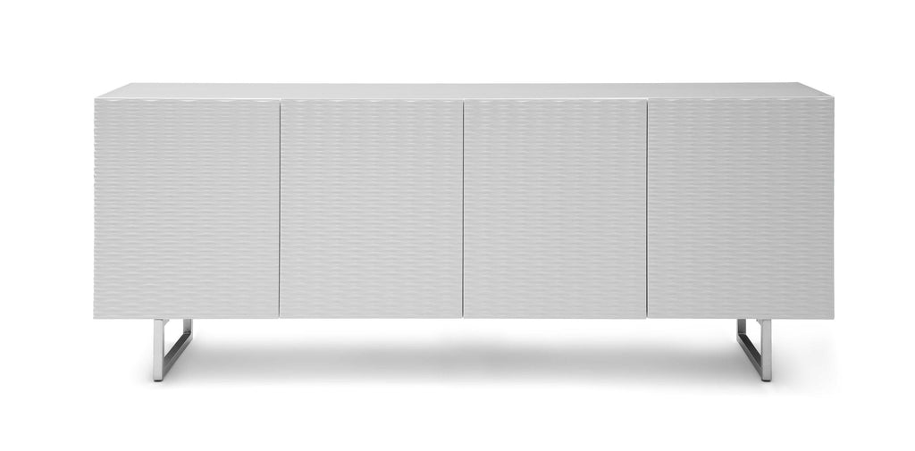 79" X 18" X 32" White Metal Buffet