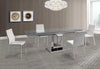 55" X 35" X 30" clear Glass Stainless Steel Extendable Dining Table
