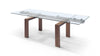 63" X 35" X 30" Walnut Solid Wood Extendable Dining Table