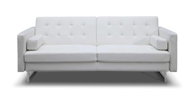 80 X 45 X 13 White Stainless Steel Sofa Bed