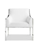 31" X 33" X 30" White Stainless Steel Armed Chair