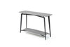 47" X 16" X 30" Grey Oak Metal Console