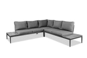 98" X 98" X 26" Grey Aluminum Sectional