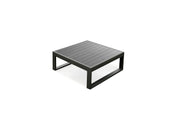 29.5" X 29.5" X 12" Gray Aluminum Coffee Table