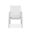 Set Of 2 White Aluminum Dining Armed Chairs