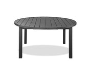 57"-75" X 57" X 30" Gray Aluminum Dining Table