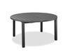 57"-75" X 57" X 30" Gray Aluminum Dining Table