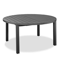 57"-75" X 57" X 30" Gray Aluminum Dining Table