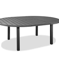 57"-75" X 57" X 30" Gray Aluminum Dining Table