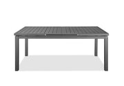 71" X 43" X 30" Gray Aluminum Extendable Dining Table