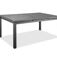 71" X 43" X 30" Gray Aluminum Extendable Dining Table