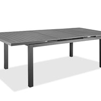 71" X 43" X 30" Gray Aluminum Extendable Dining Table