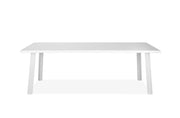 87" X 39" X 29" White Aluminum Dining Table