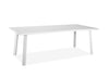 87" X 39" X 29" White Aluminum Dining Table