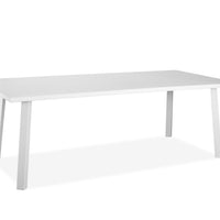 87" X 39" X 29" White Aluminum Dining Table