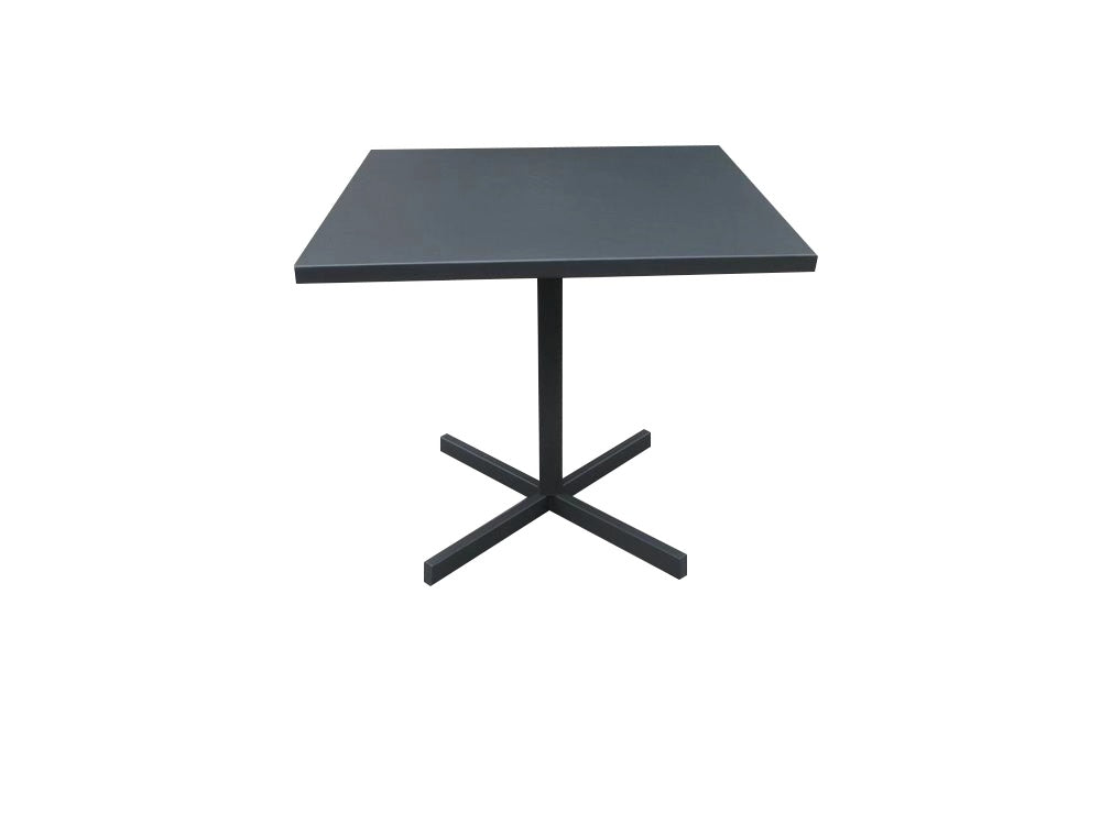 32" X 32" X 29" Grey Steel Dining Table