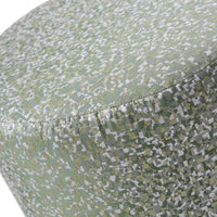 18.5" X 18.5" X 19" Green Fabric Steel Ottoman