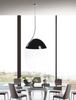 19" X 19" X 40.5" Black Aluminum Pendant Lamp