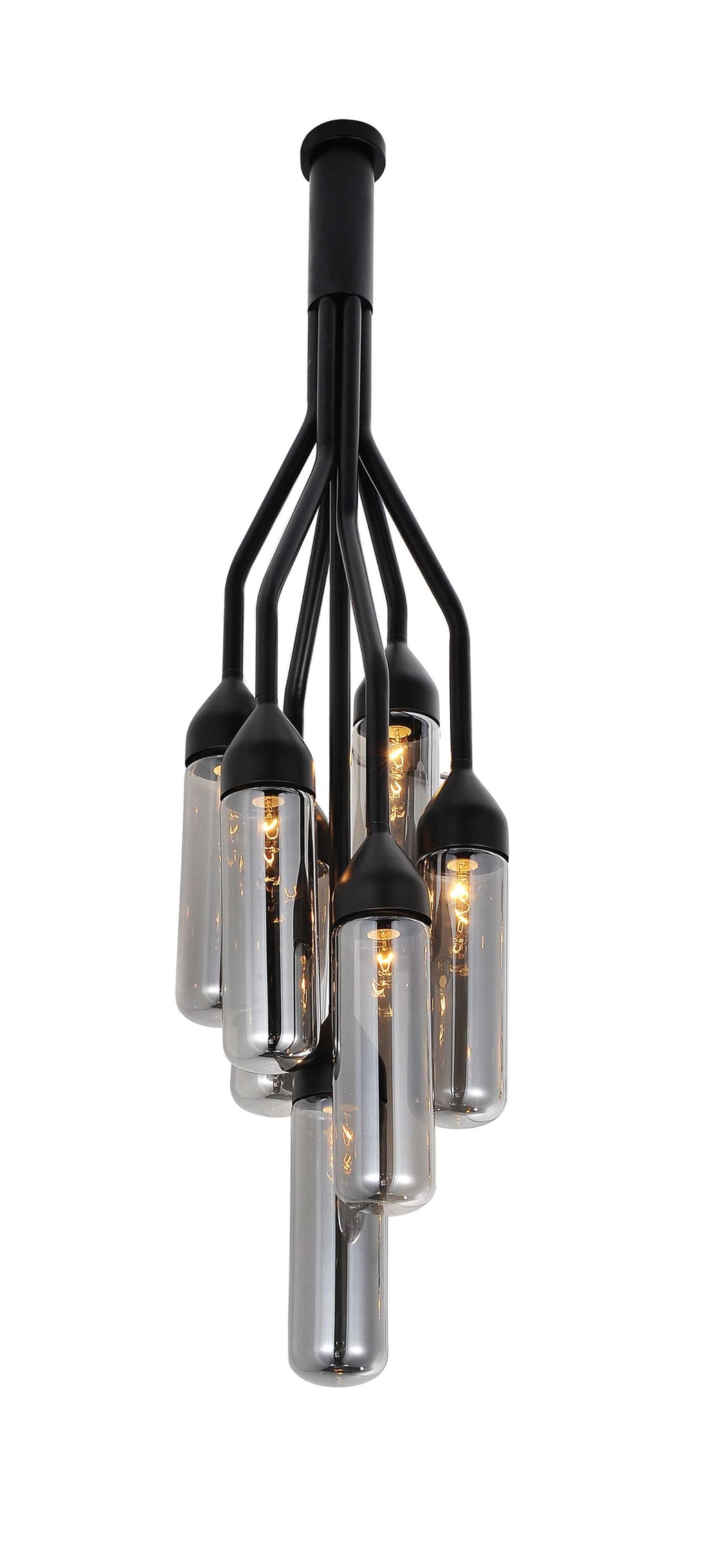 10.5" X 10.5" X 48" Black Carbon Steel Pendant Lamp