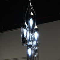 10.5" X 10.5" X 48" Black Carbon Steel Pendant Lamp
