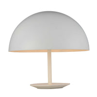 16" X 16" X 16" White Aluminum Table Lamp