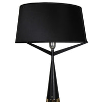 16" X 16" X 24" Black Carbon Steel Table Lamp