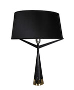 16" X 16" X 24" Black Carbon Steel Table Lamp