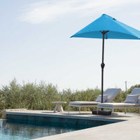 110" X 10" Blue iron Side Wall Umbrella