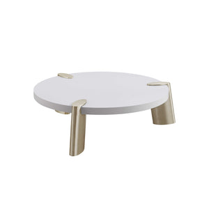 40 X 40 X 13 Matte White Finish Coffee Table