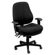 26.8" x 21" x 38.5" Black Tilt Tension Control Fabric Chair