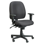29.5" x 26" x 37" Black Tilt Tension Control Fabric Chair