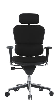 Deluxe Ergonomic Black Leather Executive Office Chair