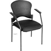 25" x 21" x 33.75" Black Frame Plastic - Fabric Guest Chair