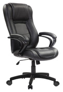 26.37" x 27.55" x 41.33" Black Leather Chair