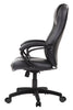 26.37" x 27.55" x 41.33" Black Leather Chair