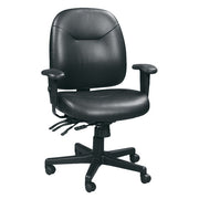 29.5" x 26" x 37" Black Leather Chair