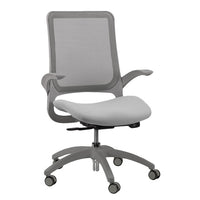 Grey Mesh Ventilated Rolling Office Desk Chair